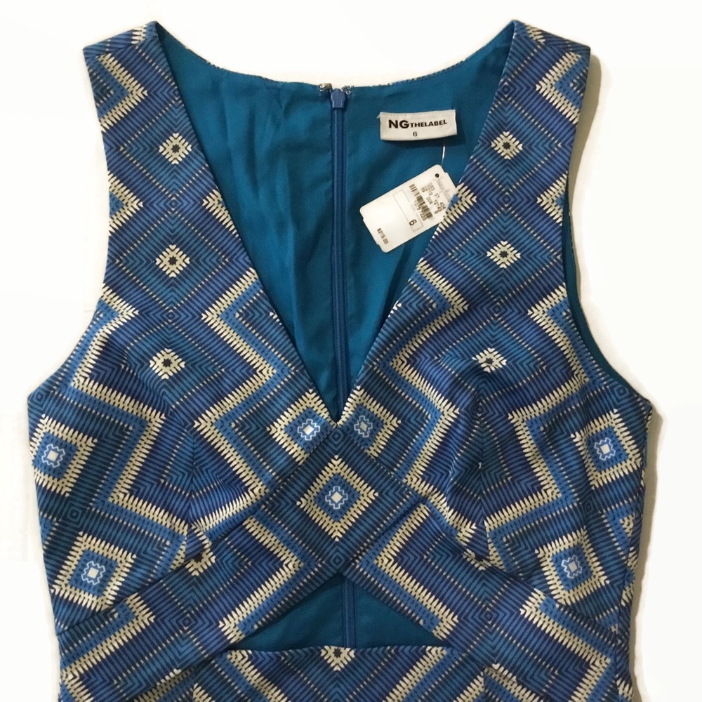 NG The Label Neiman Marcus Geometric Dress NWT